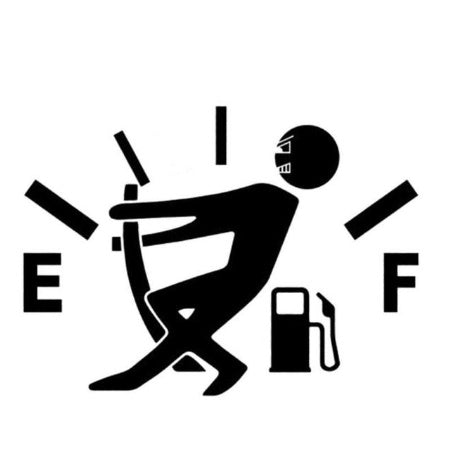 Funny Fuel Tank Pointer Vinyl Decal