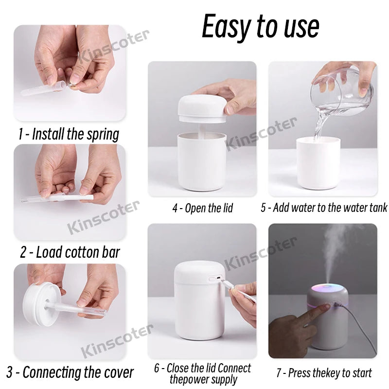 Mini Ultrasonic Air Humidifier with Light - Trail's Hottest Deals