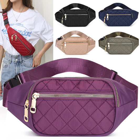 Rhombus Women's Crossbody Fanny Pack for Sports